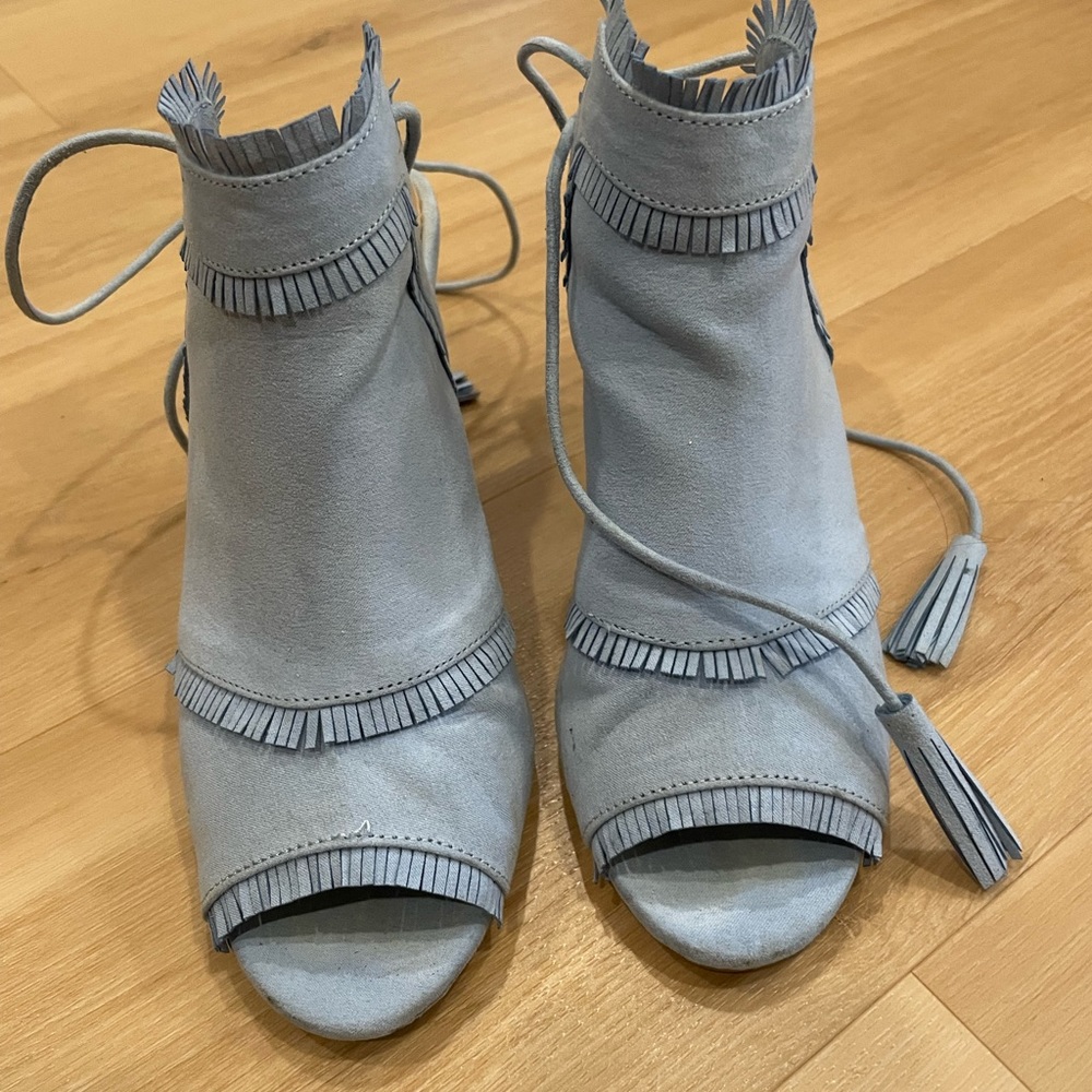 Blue Tassel Heels